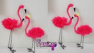 Woollen craft/ DIY flamingo craft/Flamingo