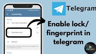 How to enable fingerprint\ lock in telegram app in 2024