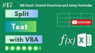 17 - Split text using delimiter (very easy with Excel VBA)