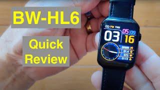 BlitzWolf BW-HL6 BT Call Live ECG/HR/BP/HRV/Glucose/Lipids/BodyTemp/SpO2 Smartwatch: Quick Overview