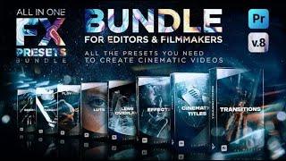 Presets Pack for Premiere Pro: Effects, Transitions, Titles, LUTS, Duotones, Sounds V8