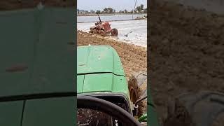 John Deere Tractor was called to get the Mahindra tractor out of the mud #shorts #youtubeshorts