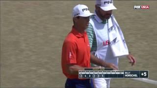 Missed putts frustrate Billy Horschel, even while he's playing well   2015 U S  Open highlight