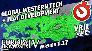 Europa Universalis 4 | Global Western Tech + Flat Development Timelapse