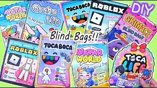 Blind Bags Unboxing Compilation 2 #paperdiy #tocaboca #avatarworld #gachalife #roblox #asmr