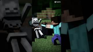 Minecraft Steve and Skeleton Ai technology #shortvideo