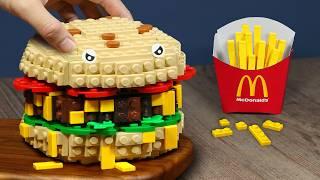 How to DEFEAT your Lego Burger Monster and EAT it  LEGO Food Challenge IRL