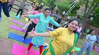 International Yoga Day Celebration at Sapkal Knowledge Hub #yoga