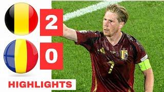 Belgium vs Romania HIGHLIGHTS & ALL GOALS (2-0) | De Bruyne Goal | EURO 2024.