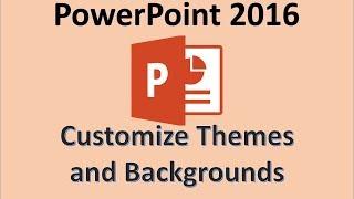 PowerPoint 2016 - Themes and Backgrounds - How To Apply a Custom Theme, Background, Variants, Colors