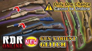 RED DEAD ONLINE--THE NEW GUN VARIENT GLITCH!! (Please see the warning message at the first 30sec)