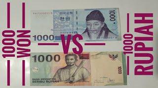 1000 won from South Korea and 1000 Rupiah from Indonesia || Some difference between won and rupiah