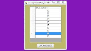 C# Tutorial - How To Know If DataGridView CheckBoxCell Is Checked In C# [ With Source Code ]