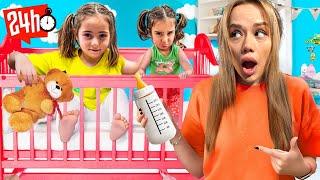 İKİ BEBEK BAKARAK BİR GÜN GEÇİRMEK ?! *Öykü Kıskandı, Defne Ağladı* | Gamze Karta