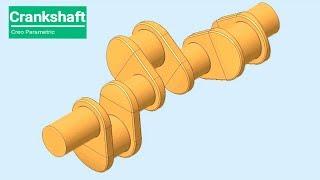  Crankshaft || Creo Parametric Tutorial