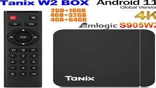 Tanix W2 Android 11 TV box Amlogic S905W2 2GB 16GB 2.4G/5G Dual Wifi BT Media player Set T