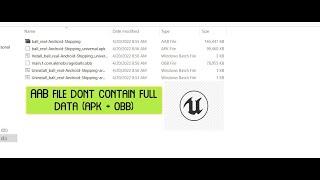 Unreal Engine AAB file not contain OBB data || UE android AAB Export issue