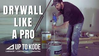 How the Pro's Mix Drywall Mud and Apply Tape