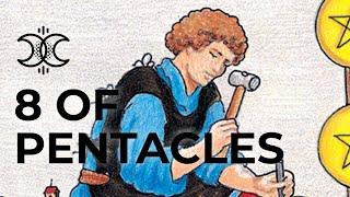 8 of Pentacles Quick Tarot Card Meanings Tarot.com
