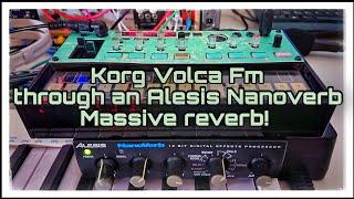 I put my Korg Volca FM through an Alesis Nanoverb. #korgvolcaFM #eurorack #alesis