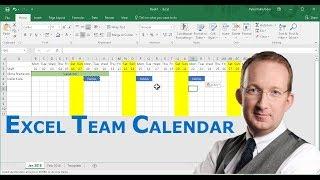 Create a Team Calendar in Excel