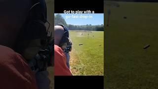 Playing with an AR-15 drop-in.  they run faster with 22 !