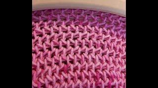 Linky Square Stitch good mesh net pattern for shawls, hats, cowls, Loom Knit