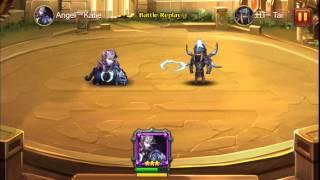 Heroes Charge LV 67 Ninja Assassin 1 on 1 LV 72 Lunar Guardian in Arena