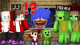 JJ and Mikey Family HIDE From Scary SONIC TAPES in Minecraft! - Maizen