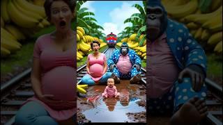 ️ Evolution of gorilla: having fun with family in mud Nastya Milky  #cat #cute #love #shorts
