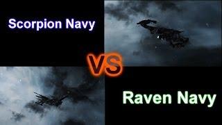 Eve Online - Обзор - Caldari Battleships - Navy Raven vs Navy Scorpion