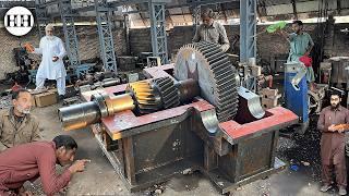 How we Made a Huge T Gearbox for a Steel Mill in 30Days – 100% Old-School Techniques!