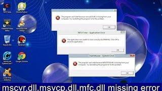 How To fix msvcr100.dll msvcp110.dll msvcr110.dll msvcp100.dll mfc100.dll | 0xc000007b error(Solved)