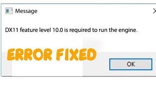 Valorant dx11 feature level 10.0 is required to run the engine windows 10/8/7 Error Fix