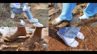 High heels and white socks on mud(22)(Full video 39min 45sec)