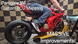 Our 2WDW Custom Panigale V4 ECU Mapping Provides HUGE Performance Improvements!