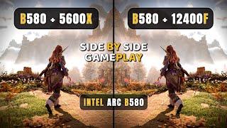 Intel Arc B580 + i5 12400F vs Arc B580 + Ryzen 5 5600x | Side By Side Gameplay | 1440p