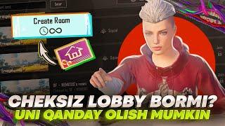 CHEKSIZ LOBBY BORMI VA UNI QANDAY OLADI / PUBG MOBILE