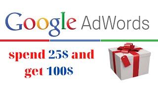 Google ads coupon for US Spen 25$ and Get 100$ price 5$