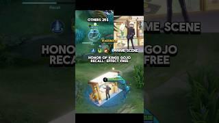 Gojo recall in MLBB vs HOK #mobilelegends #honorofkings #hok #hokstudio #hokglobal #honorofkings