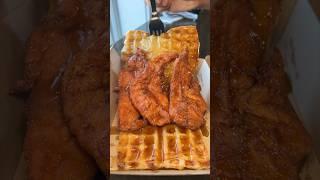 The COMFORT FOOD from Cwispy Chkn in Stamford, CT is incredible! CROISSANT-WAFFLES! #DEVOURPOWER