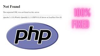 Not Found The requested URL was not found on this server | 100% Fixed for PHP