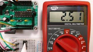 PIC18F16Q41 DAC 8 Bit Auflösung ist genauer, als 5 Bit, hier ist das Beispiel ca. 2,5 Volt Erzeugung