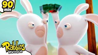 Rabbids are lost in the desert! | RABBIDS INVASION | 90 Min Compilation | Cartoon for kids