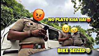 C@ught by Cops || socha ne tha aisa hoga|| Bike seized  || Kawa h2r