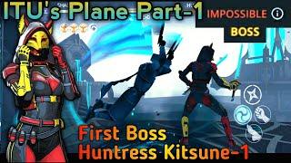 Shadow Fight 3 : ITU's Plane part-1 first Boss Huntress Kitsune-1 Defeated on Impossible | RJ plays