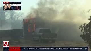 Wildfires Burn Home In Crescent, Okla.