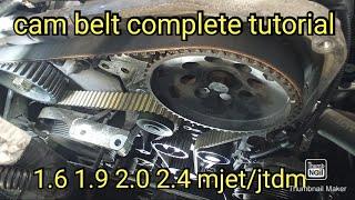 How to change timing kit, MultiJet and JTD 16V and 20V engines. How to check sync. between cams