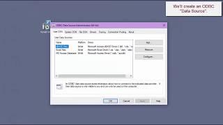 Creating an ODBC Data Source