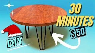 DIY $50 Coffee Table  - Easy 30 Minute Build for Christmas!